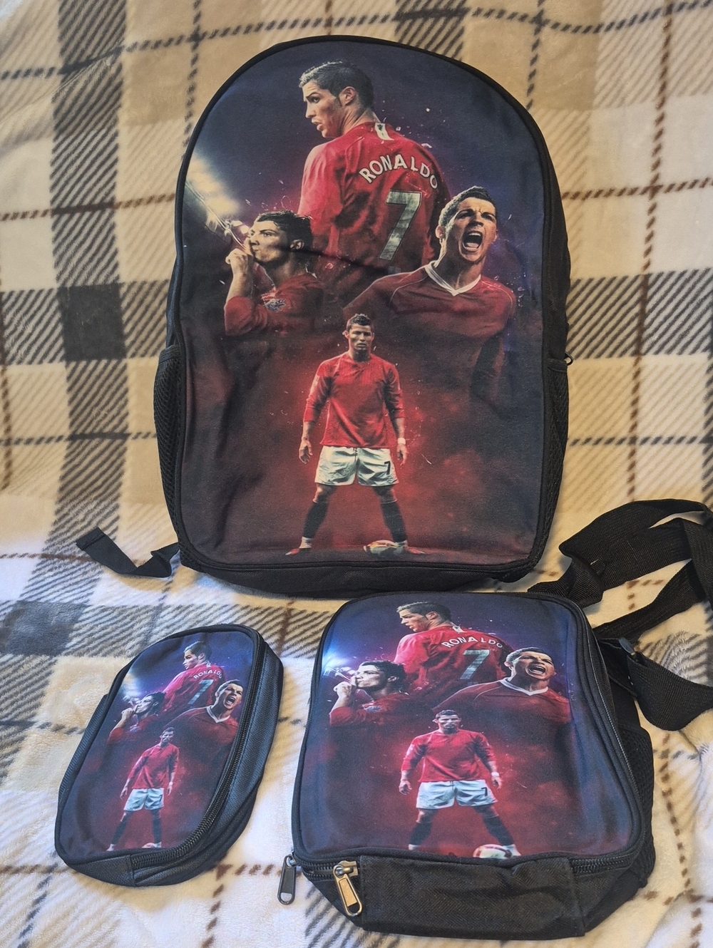 Ronaldo Sports Graphic Backpack Set